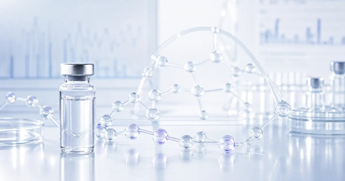 GH- und HGH-Peptide mit Peptid-Signalweg und Laborvial