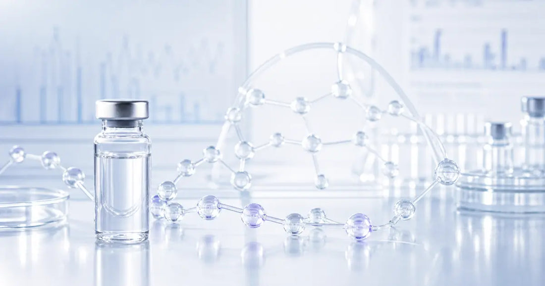 GH- und HGH-Peptide mit Peptid-Signalweg und Laborvial
