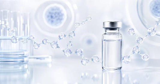 Thymosin Alpha-1 Forschungsüberblick mit Peptidstruktur und Laborvial